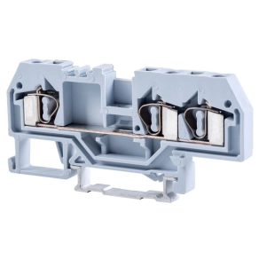   Fázisvezető ipari sorozatkapocs, rugós, sínre, szürke 800V 32A 0.08-4 mm2 3P TSKC4/3 Tracon
