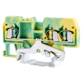   Védővezető ipari sorozatkapocs, rugós, sínre, zöld 800V 24A 0.08-2.5 mm2 3P TSKC2,5/3JD Tracon