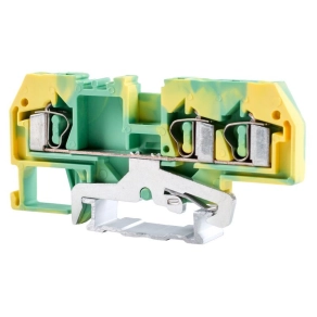   Védővezető ipari sorozatkapocs, rugós, sínre, zöld 800V 32A 0.08-4 mm2 3P TSKC4/3JD Tracon