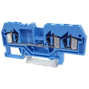   Fázisvezető ipari sorozatkapocs, rugós, sínre, kék 800V 32A 0.08-4 mm2 3P TSKC4/3-K Tracon