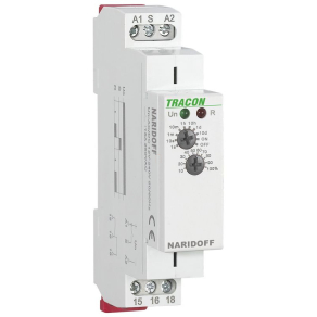   Időrelé egyfunkciós, elengedéskésleltetéses, AC/DC 12-240V, 0,1s-10d, 16A NARIDOFF Tracon