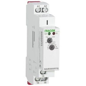   Időrelé elengedéskésleltetéses tápfeszültség vezérelt AC/DC 12-240V 0,1s-10m 16A NARIDOFFS Tracon