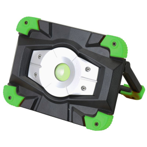   Akkumulátoros LED szerelő reflektor külső akkumulátor funkció STLFL10W 10W, 6500K, 3,7V, 4400mAh, Li-Ion, 1000lm, 3h, IP54 Tracon