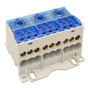   Fővezetéki leágazó sorkapocs nyitható fedéllel 3×1×50(35)mm2 / 3×6×16(10)mm2 175A FLSO50-3P Tracon