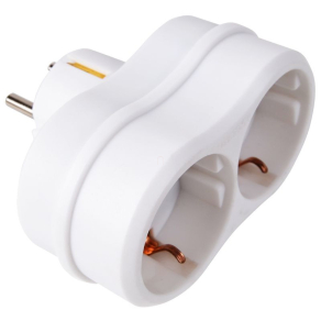   Többférőhelyes átalakító csatlakozó, fehér 2×SHUKO 16A TNS2 Tracon
