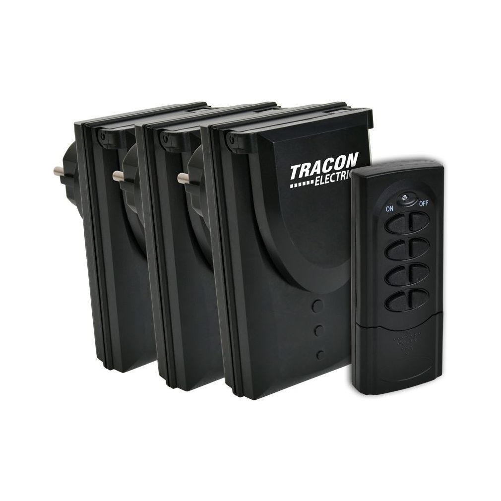 Tracon Távkapcsolós csatlakozóaljzat, 3 aljzat, 1 távírányító 3600W, IP44 RCS13-IP