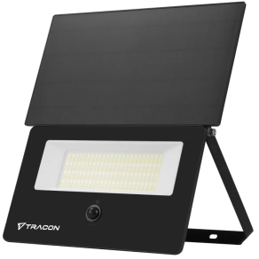   Tracon napelemes LED fali világítótest mozgásérzékelővel, fekete 45 W, 3000-6500 K - LSTBR45CCT