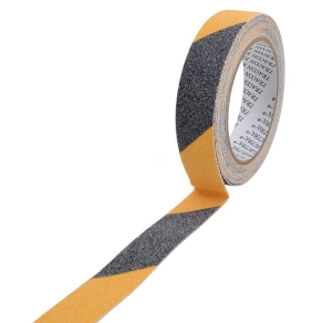   Csúszást csökkentő jelölőszalag, sárga-fekete 5mx25mm SRTYB25 Tracon