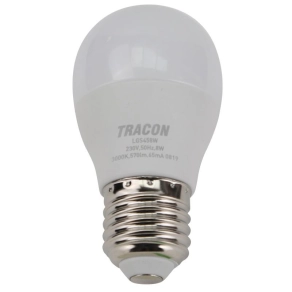   Tracon gömb burájú LED fényforrás 8W, 3000K, E27, 710lm, 180fok, G45 SAMSUNG chippel - LGS458W