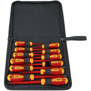   Csavarhúzó 12es szett, 1000V-ra szig., CrV, SLPHPZ, tartóban SDSETOF12 Tracon