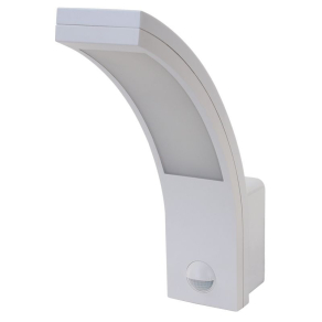   Mozgásérzékelős fali lámpatest, ívelt forma 15W, 140fok, 4500K, IP54 SLI15W Tracon