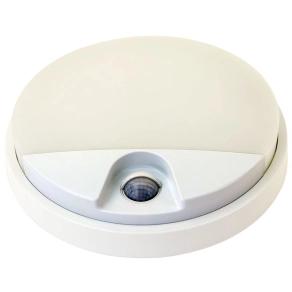   Mozgásérzékelős kerek fali lámpatest 10W, 140fok, 2-9m, 10s-5m, 4500K , IP54 800lm SLK10W Tracon