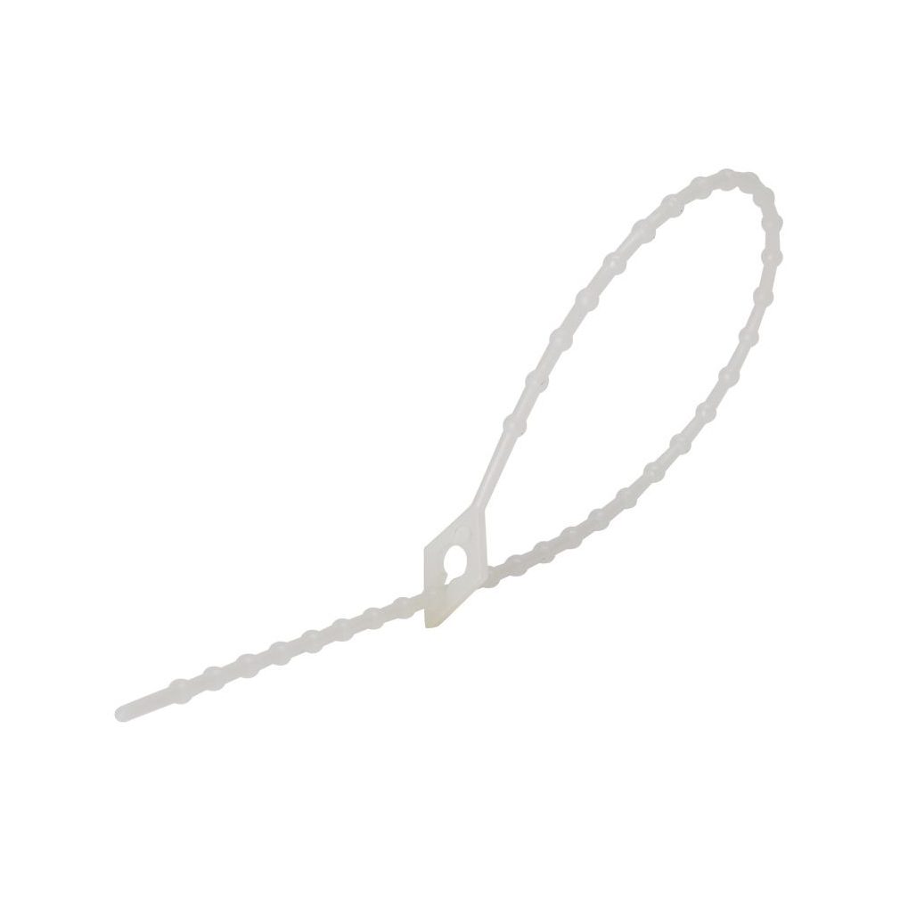 Tracon kábelkötegelő 200x1,8 fehér, nyitható, gyöngyös 200N-GY