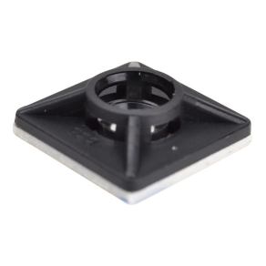   Kábelkötegelő talp 19x19 /5,0 fekete, 4oldalt fűzhető, csavarozható/öntapadós TALP201 Tracon