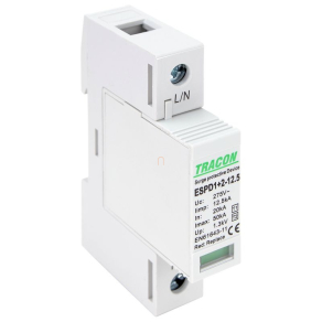  AC típusú T1+T2 túlfeszültség levezető, cserélhető betéttel ESPD1+2-12.5-1P