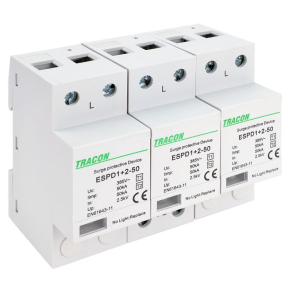   Túlfeszültség levezető T1+T2 AC tipusú egybeépített ESPD1+2-50-3P Tracon