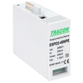   Tracon túlfeszültség levezető betét T2 AC típusú 40 NPE - ESPD2-40NPE