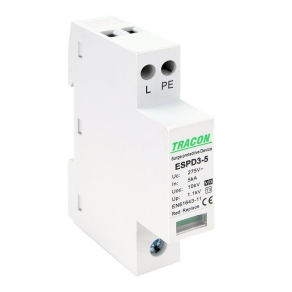   Túlfeszültség levezető, egybeépített T3 AC típusú ESPD3-5-1+1P Tracon