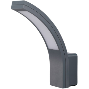   Fali lámpatest, ívelt forma, antracit, 15W, 4500K, 1100lm, IP54, SLIBA15W