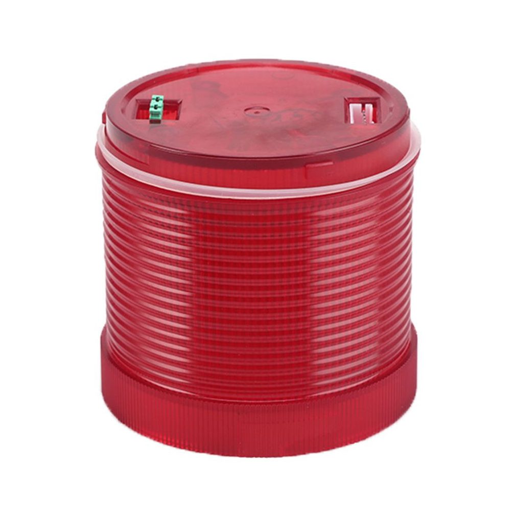 Tracon Fényjelző oszlop, piros fényű henger, hangjelzéses aljzathoz IP65 NYG3-70230R