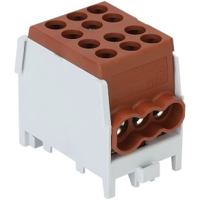   Főáramköri leágazó kapocs, sínre szerelhető, barna 2,5-25mm2 101A FLECU-25-16-3B Tracon