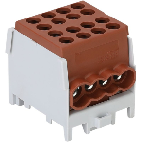   Főáramköri leágazó kapocs, sínre szerelhető, barna 2,5-25mm2, 101A FLECU-25-16-4B Tracon