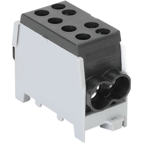   Főáramköri leágazó kapocs, sínre szerelhető, fekete 6-35mm2 125A FLECU-35-25-2F Tracon