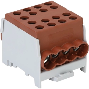   Főáramköri leágazó kapocs, sínre szerelhető, barna 6-35mm2, 125A FLECU-35-25-4B Tracon