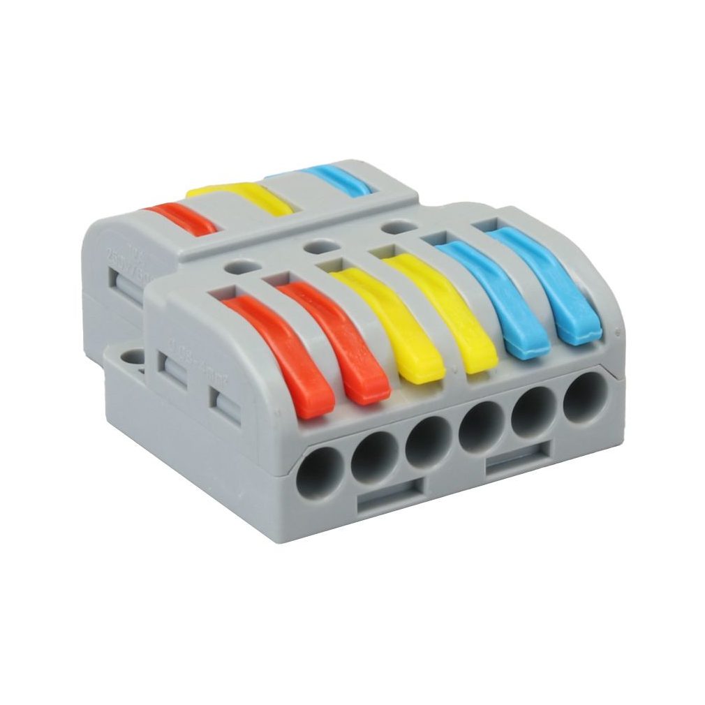 Tracon Csavar nélküli vezetékösszekötő, nyitható 0,5-4mm2, 32A, 3p, OVO3P36