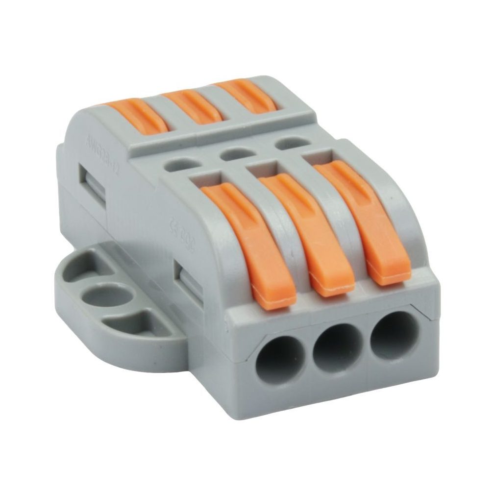 Tracon Csavar nélküli vezetékösszekötő nyitható 0,5-4mm2, 32A, 400V, 3P OVOFT33