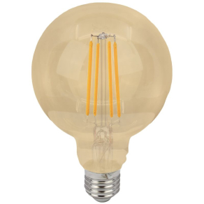   COG LED gömb fényforrás, arany E27, 7W, 800 lm, G95, 2500K, FILGG958W Tracon