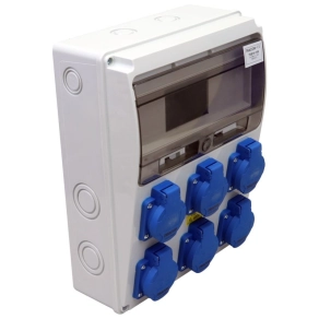   Csatlakozó doboz védelem nélkül, 6×SCHUKO TDB14-11M Tracon