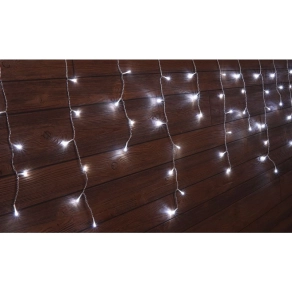   Tracon karácsonyi jégcsap fényfüggöny, kültéri/beltéri 5+10m, 250LED, 6W, 13000K - CHRIOB10CW