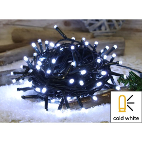   Karácsonyi fényfüzér, kültéri/beltéri 2+10M, 100LED, 3,6W 13000K CHRSTOB100CW Tracon