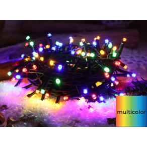   Kültéri karácsonyi fényfüzér, színes, 230 V, 2+10m, 100LED RGB 3,6W IP44 - Tracon CHRSTOB100RGB