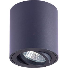   Mennyezeti dönthető spot lámpatest, hengeres, fekete 1xGU10, max.35W SPGU10MDB Tracon