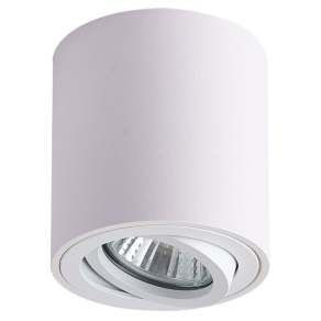   Mennyezeti dönthető spot lámpatest, hengeres, fehér 1xGU10, max.35W SPGU10MDW Tracon