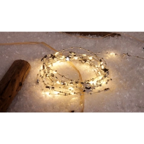   Tracon LED karácsonyi lánc, csillag, elemes Timer 6+18h,30LED, 3000K, 3xAA - CHRM30WW