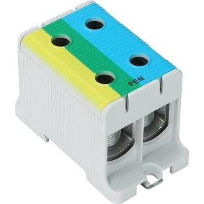   Főáramköri leágazó kapocs, sínre szerelhető, kék-zöld/ 35-150mm2 FLEAL-150/2KZS Tracon