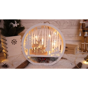   LED karácsonyi dísz,fa, rénszarvas, elemes Timer 6+18h,15LED, 3000K, 2xAAA CHRHWR15WW Tracon