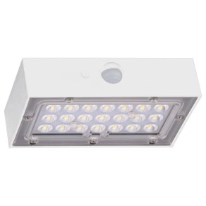   Tracon napelemes LED világítótest m..érzékelővel, fehér 3W, 4000K, 350lm, IP65, 3,7V, 1,2Ah - LSBW3W