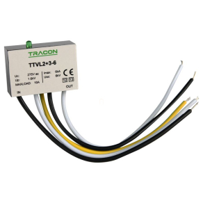   Túlfeszültség levezető Un=230-275VAC, 3/6kA, Up=1,5kV, IP20 TTVL2+3-6 Tracon