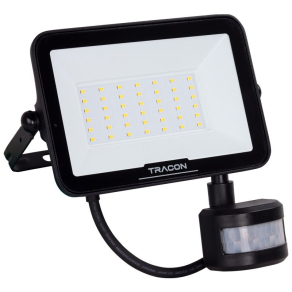   LED fényvető mozgásérzékelővel fekete 30W, 4000K, IP65, 3000lm RSMDSM30W Tracon