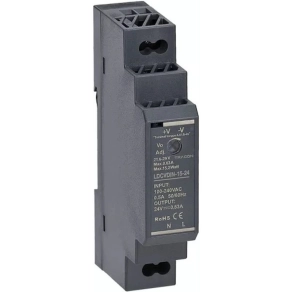   DIN sínre szerelhető tápegység szabályozható DC kimenettel DC24V,0,63A/15,2W LDCVDIN-15-24 Tracon