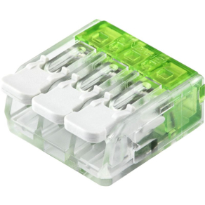   Csavar nélküli vezeték összekötő, nyitható átlátszó 0,5-6(4)mm2, 41A, 3P, RVOGB3 Tracon