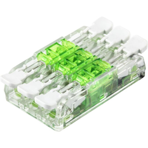   Csavar nélküli vezeték összekötő, toldó, nyitható átlátszó 0,5-4mm2, 32A, 3P, RVOGTT33 Tracon