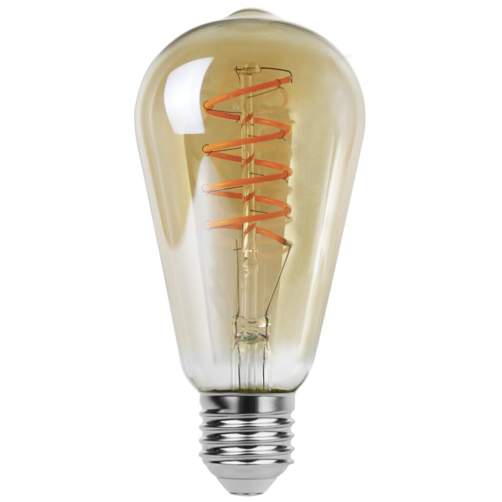 Borostyánszínű E27 filament LED 4 W, extra melegfehér