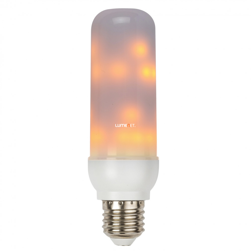 E27 LED láng effekttel, 3 W, extra melegfehér LED (Flamel)