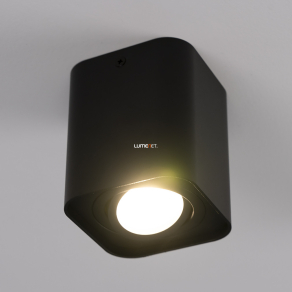   Szögletes mennyezeti spot lámpa fekete színben - Kobald Rábalux 2049