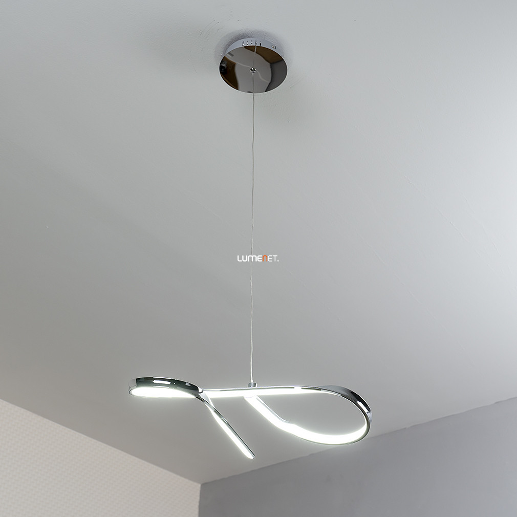 Króm szalag hatású függesztett LED lámpa (Aniela)